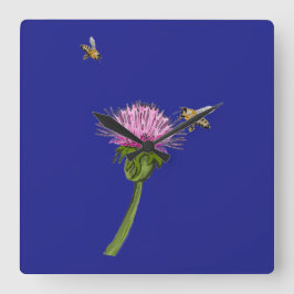 Thistle Wall Clock  Vierkante Klok