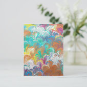 Thistle Water Marbling Briefkaart (Staand voorkant)