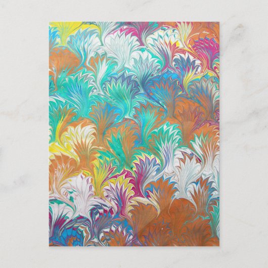 Thistle Water Marbling Briefkaart (Voorkant)
