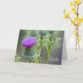 Thistle Wenskaart Kaart (Gele Bloem)