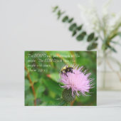 Thistle Wildflower Briefkaart (Staand voorkant)
