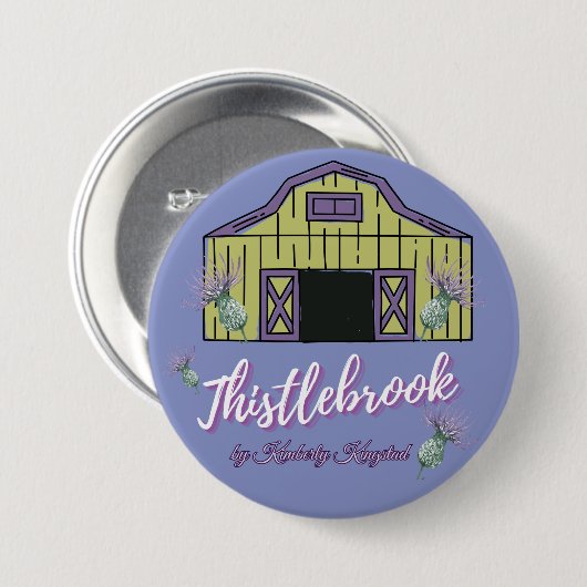 Thistlebrook Stables Riboon Ronde Button 7,6 Cm (Voorkant /achterkant)