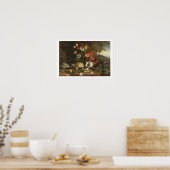 Thistles, bloemen, reptielen en vlinders naast elk poster (Keuken)