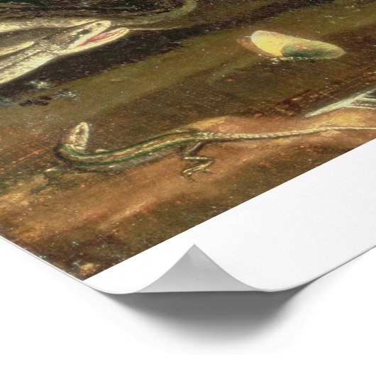 Thistles, bloemen, reptielen en vlinders naast elk poster (Hoek)