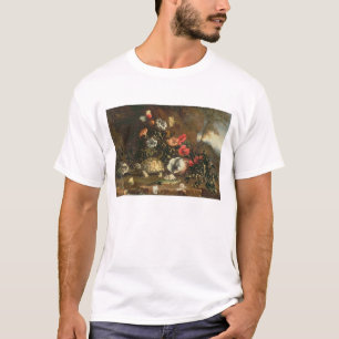 Thistles, bloemen, reptielen en vlinders naast elk t-shirt