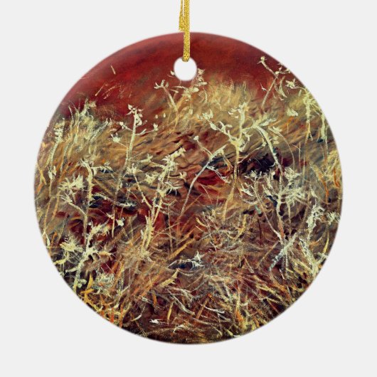 Thistles Elegance - Keramisch Ornament (Achterkant)