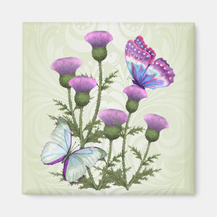 Thistles en Butterflies Magneet