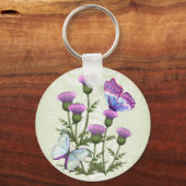 Thistles en Butterflies Sleutelhanger (Voorkant)