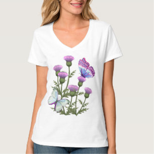 Thistles en Butterflies T-shirt