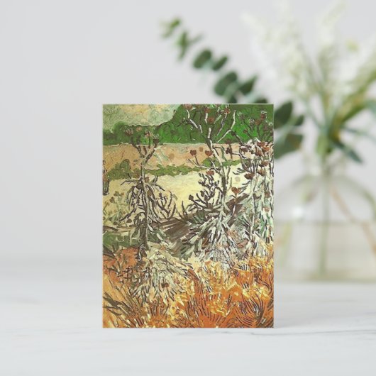 Thistles, Van Gogh Fine Art Briefkaart (Staand voorkant)