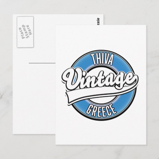 Thiva Griekenland  logo Briefkaart (Voorkant / Achterkant)