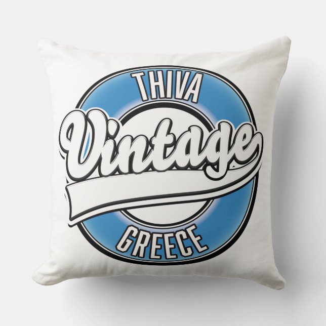 Thiva Griekenland vintage logo Kussen (Voorkant)