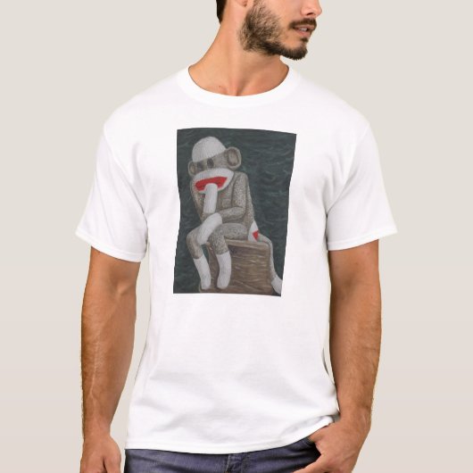 Thock Monkey denken T-shirt (Voorkant)