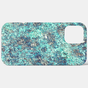 Thoek van draden of sponsachtig cyaan blauw en gri Case-Mate iPhone case