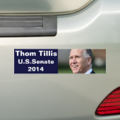 Thom Tillis voor de Amerikaanse Senaat Bumpersticker (Op auto)