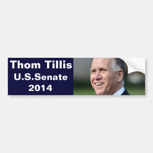 Thom Tillis voor de Amerikaanse Senaat Bumpersticker (Voorkant)