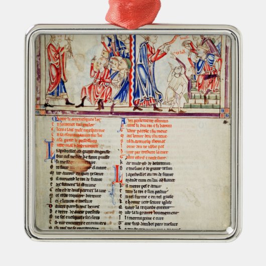 Thomas a Becket spreekt Metalen Ornament (Voorkant)