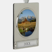 Thomas A. Moulton Barn Verzilverd Banner Ornament (Rechts)