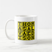 Thomas Alva Edison, Amerikaans uitvinder Koffiemok (Links)