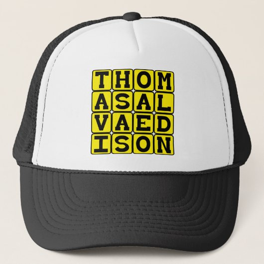 Thomas Alva Edison, Amerikaans uitvinder Trucker Pet (Voorkant)