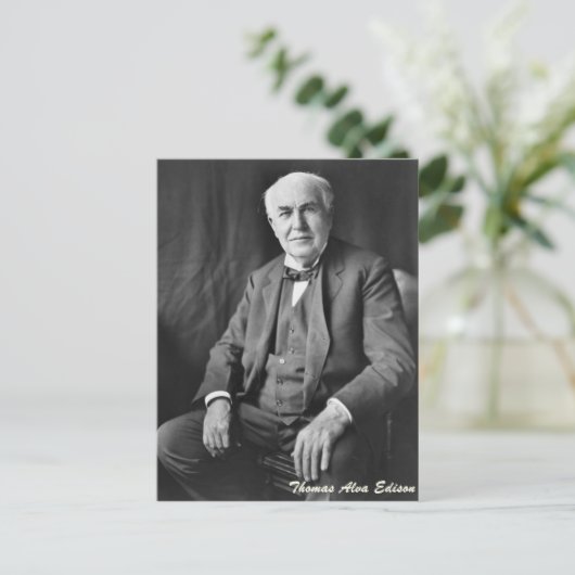 Thomas Alva Edison Briefkaart (Staand voorkant)