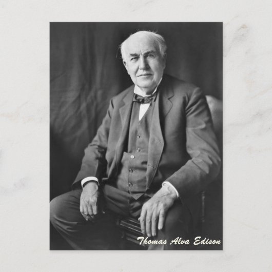 Thomas Alva Edison Briefkaart (Voorkant)