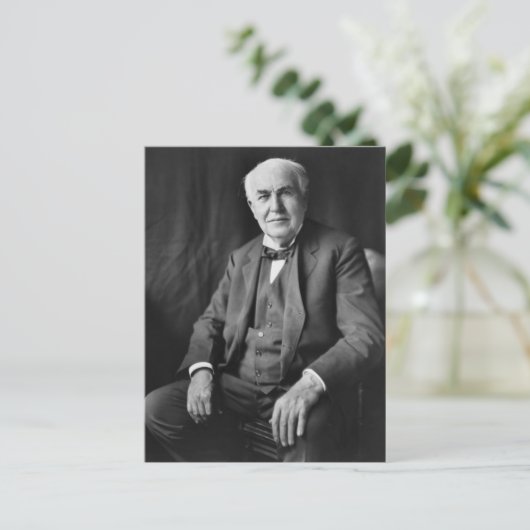 Thomas Alva Edison Portrait Briefkaart (Staand voorkant)