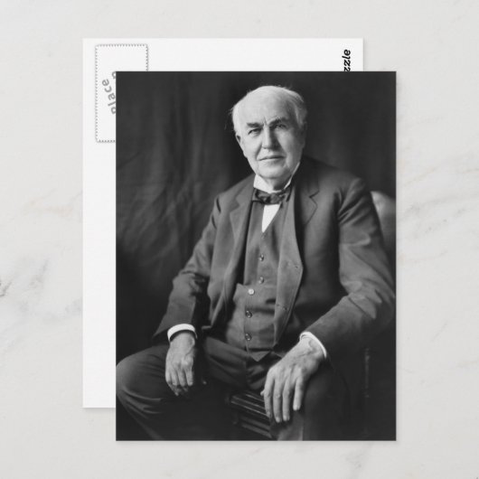Thomas Alva Edison Portrait Briefkaart (Voorkant / Achterkant)