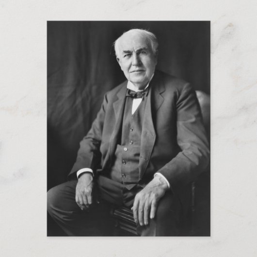 Thomas Alva Edison Portrait Briefkaart (Voorkant)
