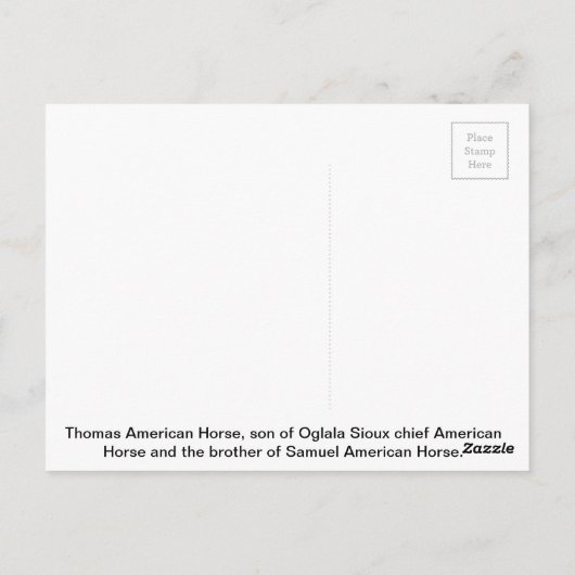 Thomas American Horse Briefkaart (Achterkant)