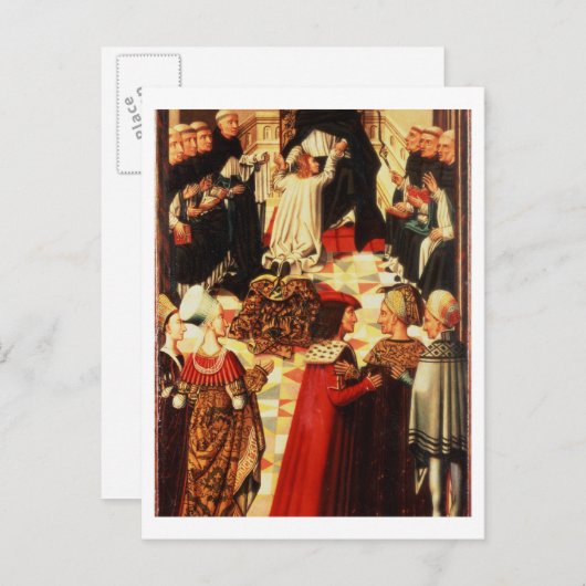 Thomas Aquinas die in de Dominicaanse O wordt ontv Briefkaart (Voorkant / Achterkant)