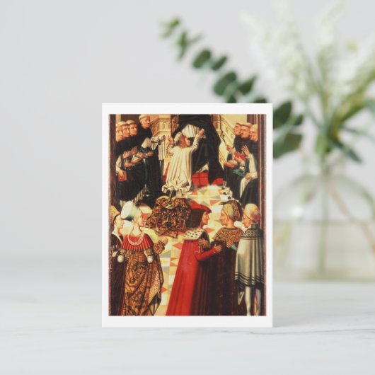 Thomas Aquinas die in de Dominicaanse O wordt ontv Briefkaart (Staand voorkant)