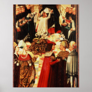 Thomas Aquinas die in de Dominicaanse O wordt ontv Poster