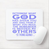 Thomas Aquinas God Gegeven Lichtblauw Muismat (Met muis)