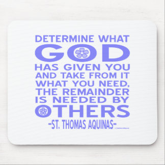 Thomas Aquinas God Gegeven Lichtblauw Muismat