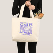 Thomas Aquinas God heeft Light Blue gegeven Grote Tote Bag (Voorkant (product))
