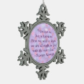 Thomas Aquinas Same God Quote Tin Sneeuwvlok Ornament (Links)