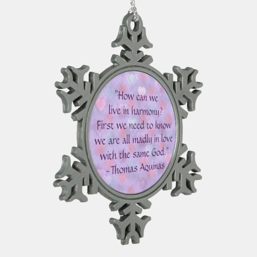 Thomas Aquinas Same God Quote Tin Sneeuwvlok Ornament (Links)
