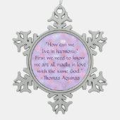 Thomas Aquinas Same God Quote Tin Sneeuwvlok Ornament (Voorkant)