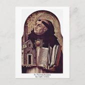 Thomas Aquinas van Carlo Crivelli Briefkaart (Voorkant)