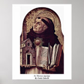 Thomas Aquinas van Carlo Crivelli Poster (Voorkant)