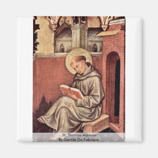 Thomas Aquinas van Gentile Da Fabriano Magneet (Voorkant)