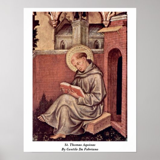 Thomas Aquinas van Gentile Da Fabriano Poster (Voorkant)