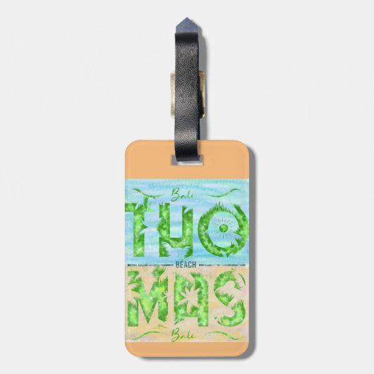 Thomas Beach Bali Bagagelabel (Achterkant verticaal)