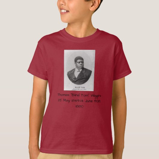 Thomas "Blind Tom" Wiggins 1880 T-shirt (Voorkant)