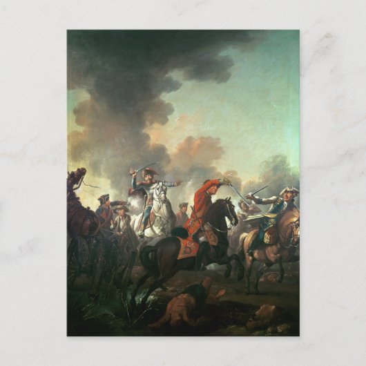 Thomas Brown bij de slag om Dettingen Briefkaart (Voorkant)
