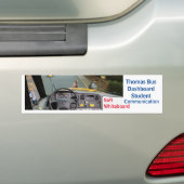 Thomas Bus Dashboard Whiteboard Bumpersticker (Op auto)