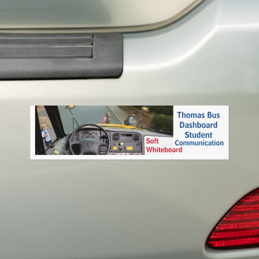 Thomas Bus Dashboard Whiteboard Bumpersticker (Op auto)