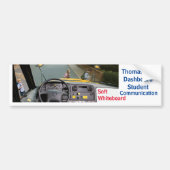Thomas Bus Dashboard Whiteboard Bumpersticker (Voorkant)