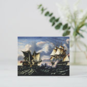 Thomas Chambers - Capture of H.B.M. Frigate Briefkaart (Staand voorkant)